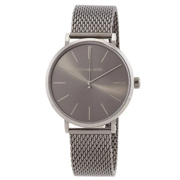 MICHAEL KORS MK7151 GUNMETAL DIAL GUNMETAL STAINLESS MESH BRACELET MENS WATCH